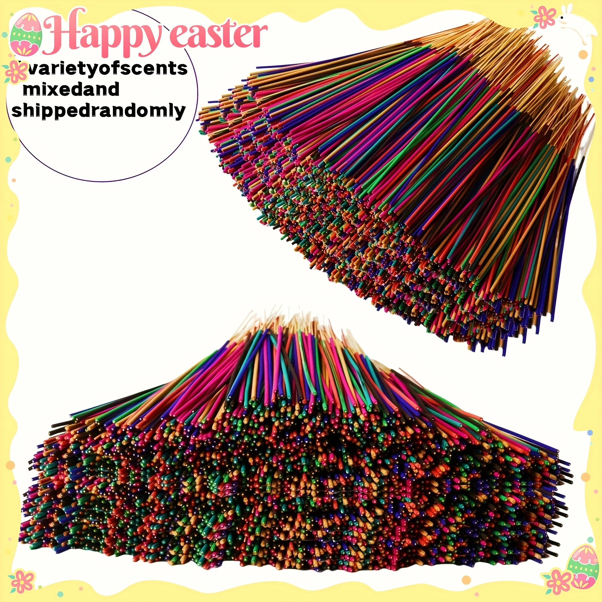 25/86/196Pcs Mixed Scented Incense Sticks, Bamboo Stick Incense, Mixed Scents Including Rose, Lavender, Jasmine, Cherry Blossom, Etc., Suitable for Home Aromatherapy, Meditation, Yoga, Reading, Especially Suitable for Christmas, Easter, Hanukkah, and Thanksgiving, Home, Work, and Rest
