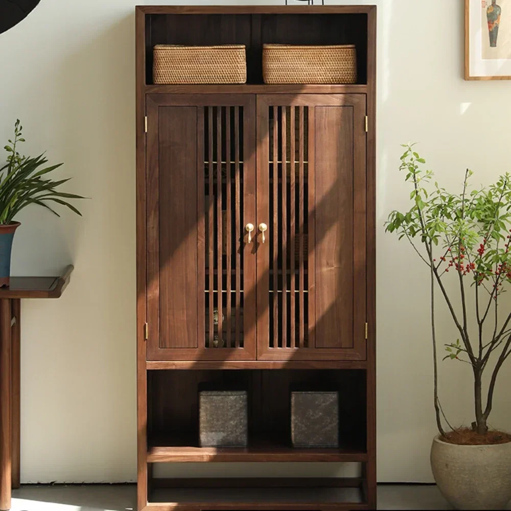 

Wine Cabinet New Chinese Style Solid Wood TV Side Cabinet Tea Cabinet Living Room