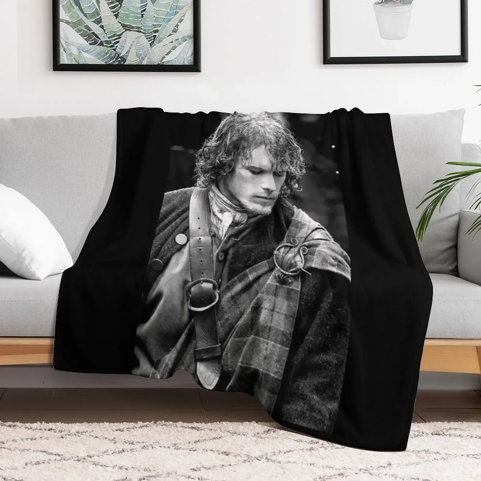 Jamie Fraser Outlander Throw Blanket Sofa Quilt Polar blankets and throws Blankets