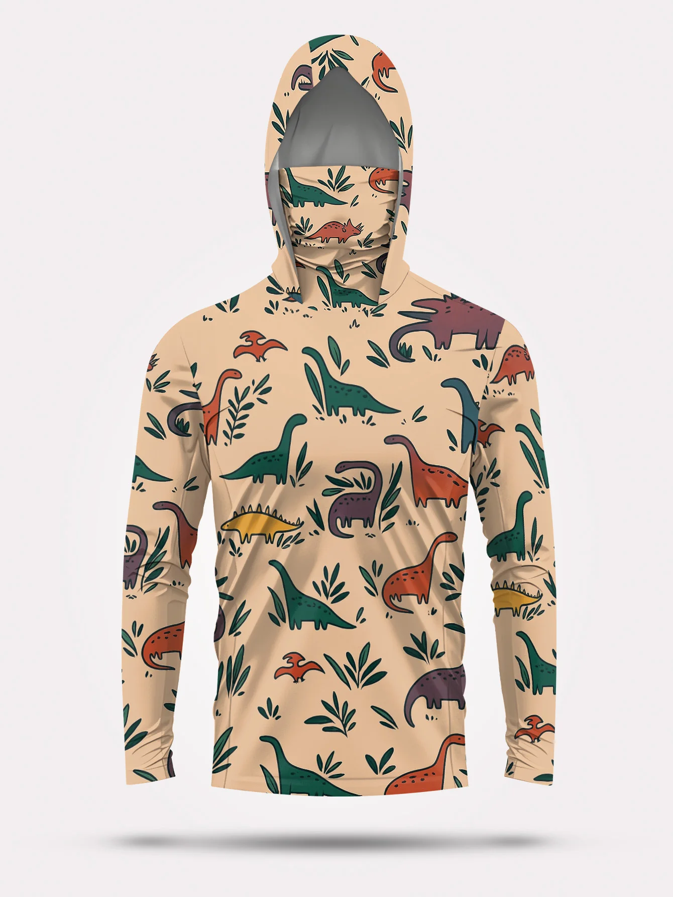 Fishing hooded sweatshirt for men long-sleeved sun protection shirt hunting sport shirt sun protection fishing beach top view 4