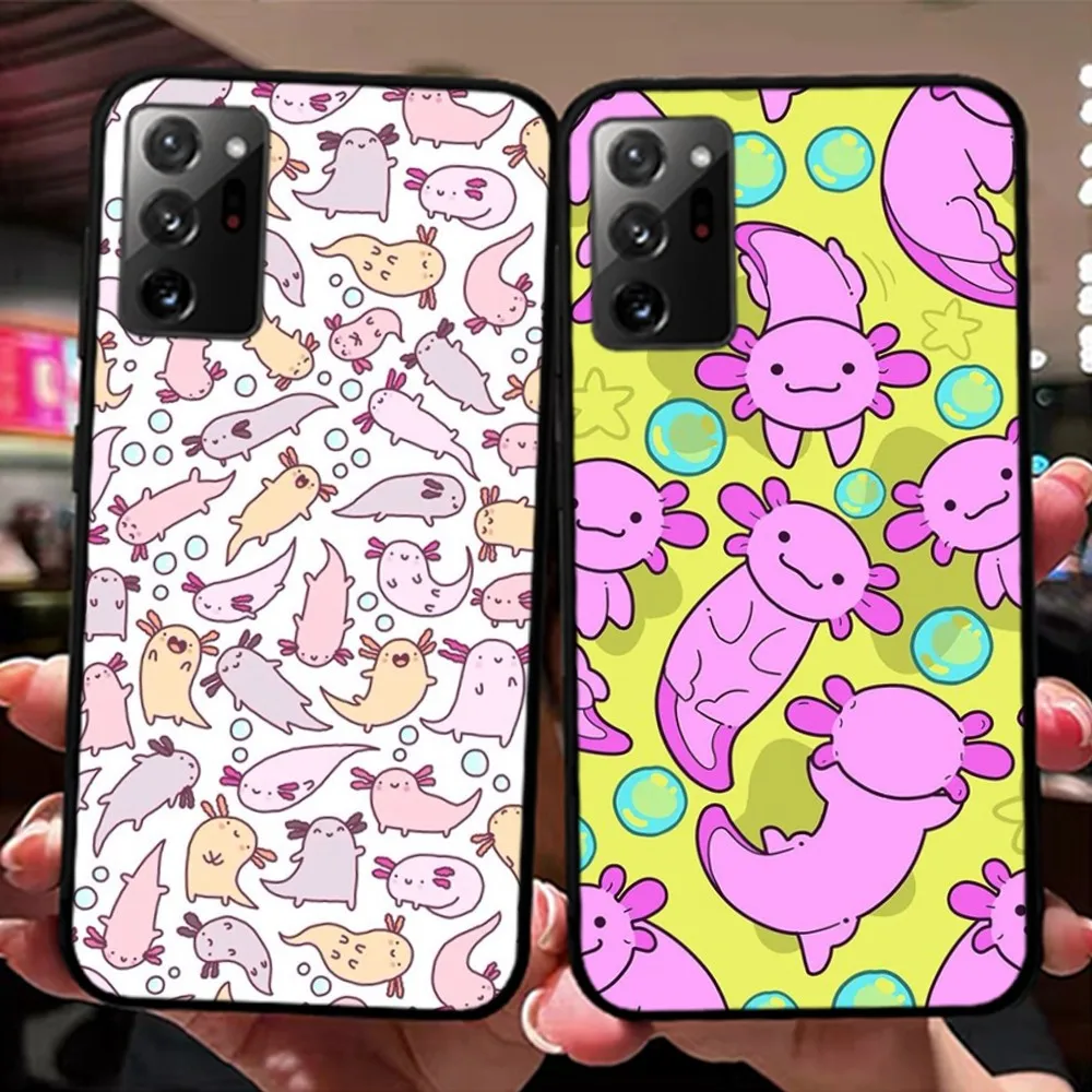 Axolotl Phone Case For Samsung Note 8 9 10 20 pro plus lite M 10 11 20 30 21 31 51 A 21 22 42 02 03