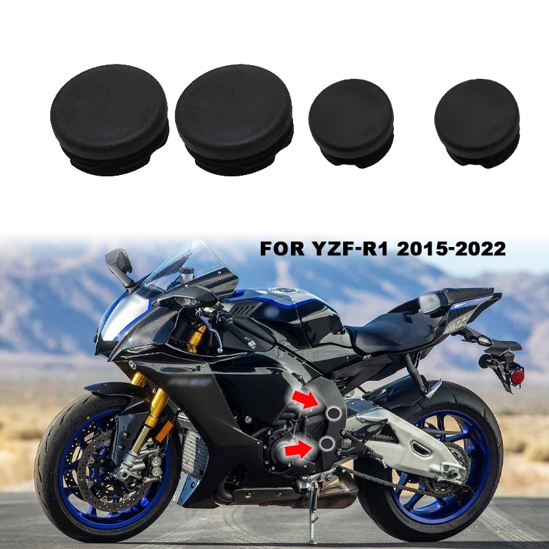 

4 шт., заглушки для отверстий в раме, заглушка рамы для Yamaha YZF-R1 YZF R1 YZFR1 R1M 2015-2022 R1M 2016-2018