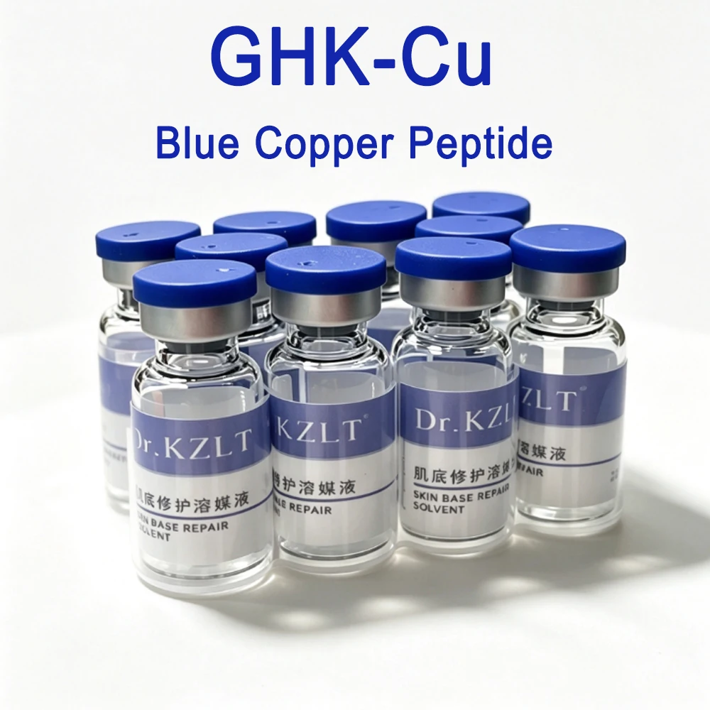 High Quality Blue Copper Peptide Freeze-Dried Powder Ampoule Ghk-Cu Serum Sensitive Skin Care Acne Scar Repair Skin Booster Kit