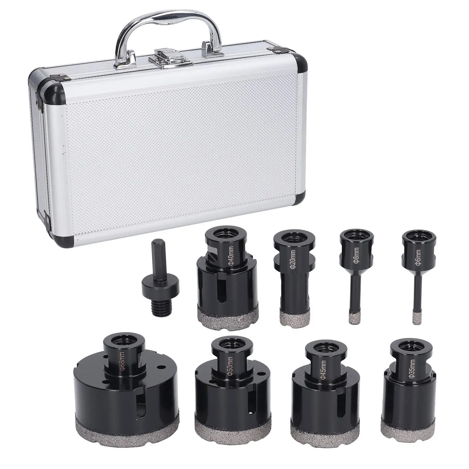 

Brazed Hole Saw M14 Bit Shank Set for High Efficiency Fast Chip Removal for ceramic Tiles 6 8 20 35 40 45 50 68mm