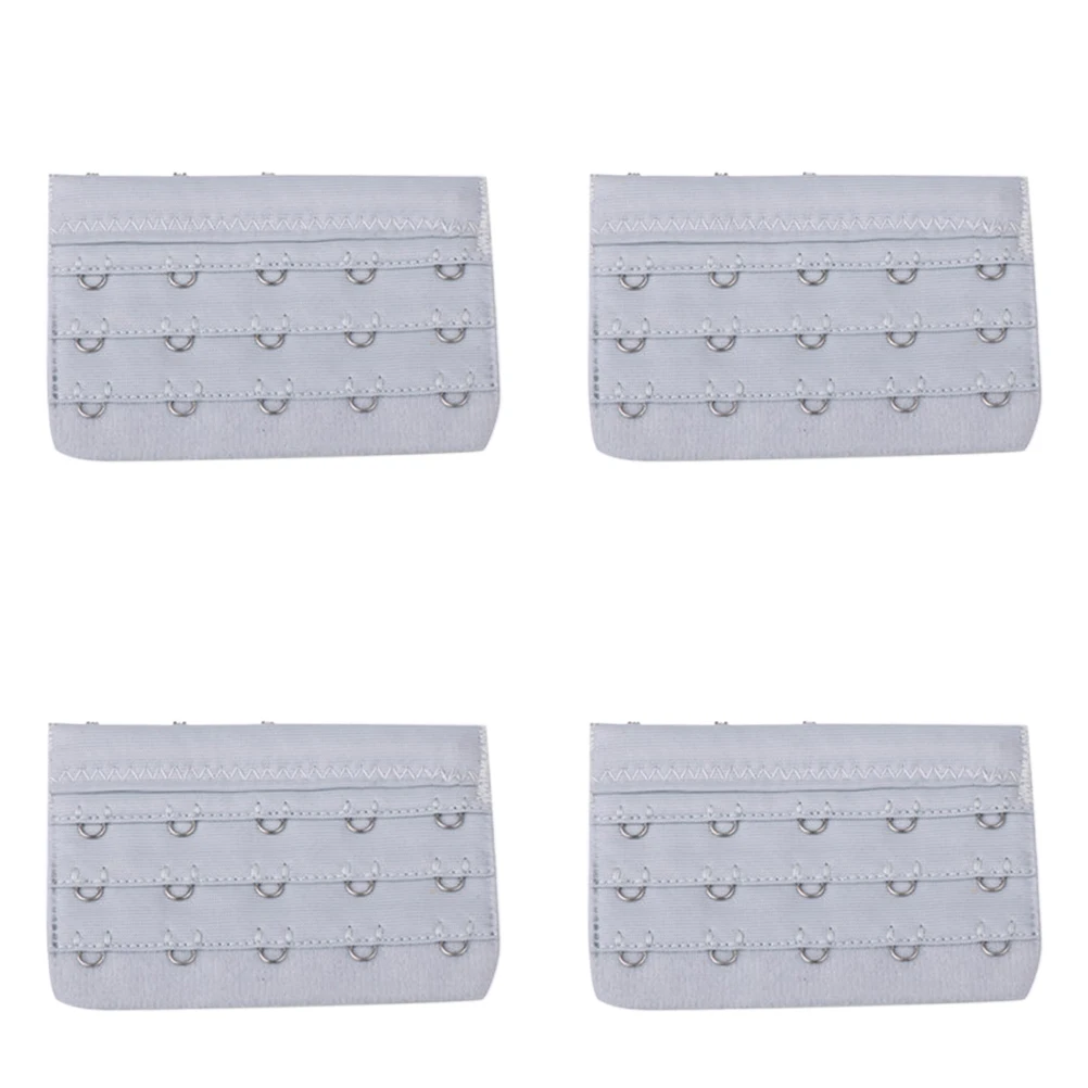 

4pcs Bra Extender Extension 5Hooks Straps Brassiere Extenders 3Rows Soft Comfortable Easy Wash Save Money Prolong