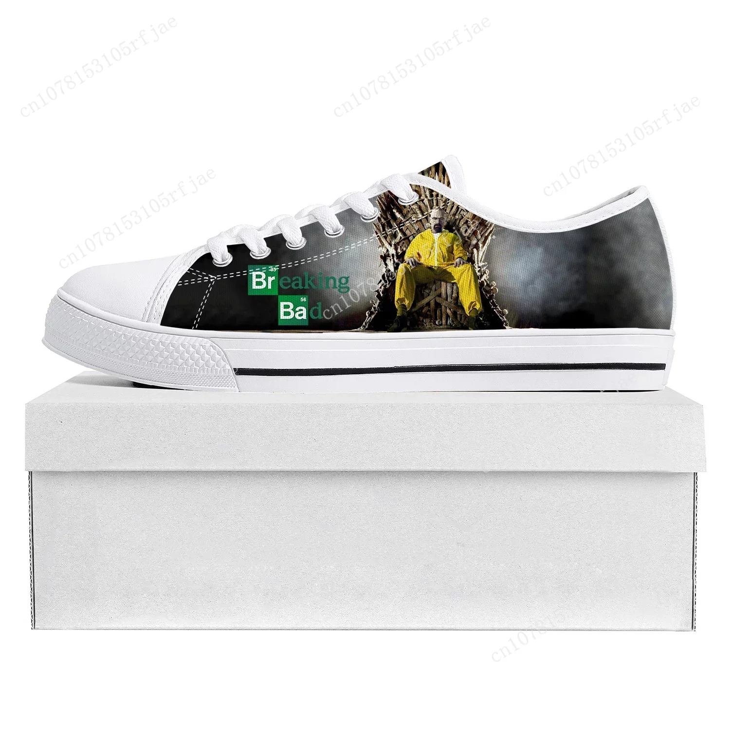 Breaking Bad Heisenberg Low Top High Quality Sneakers Mens Womens Teenager Canvas Sneaker  Prode Casual Couple Shoes Custom Shoe