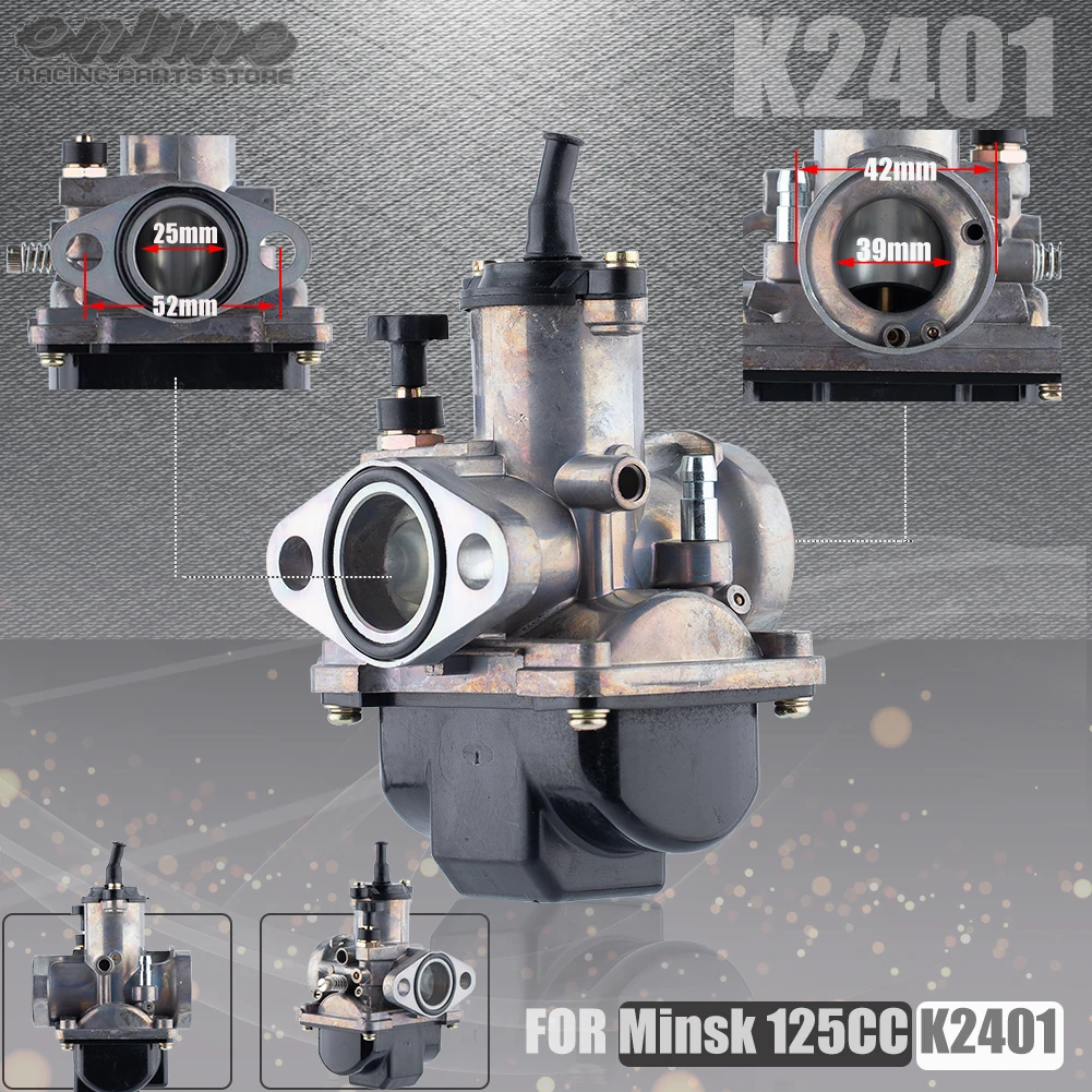 

K2401 Carburetor For Minsk Motorcycle Carb 25mm K-2401 125CC Motocross Accessories Dirt Pit Bike Enduro Carburador