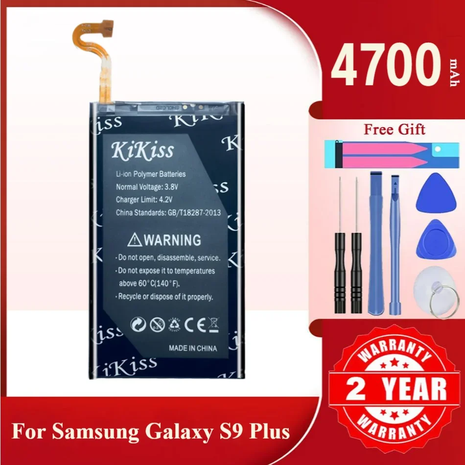KiKiss Battery For Samsung GALAXY S9 Plus G9650 S9+ G965F,EB-BG965ABE,4700mAh