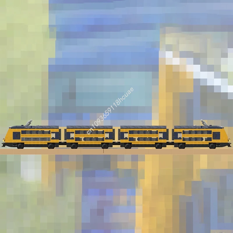 774 stücke MOC Doppel Decker Zug für BRIO/Holz Eisenbahn Zug Bausteine Erwachsene sammler kinder Modell Weihnachten spielzeug Geschenk