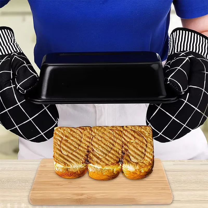 1 Piece Rectangle Loaf Pan Nonstick Carbon Steel Baking Bread Pan Kitchen Baking Tin Oblong Bread and Meat Bakeware YY121