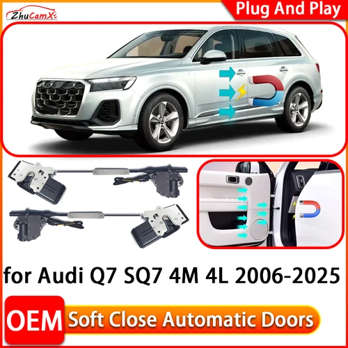 ZhuCamX アウディ Q7 SQ7 4M 4L 2006-2025 車自動電気ソフトクローズドアクローザー電動閉鎖ドアコンフォート閉鎖システム