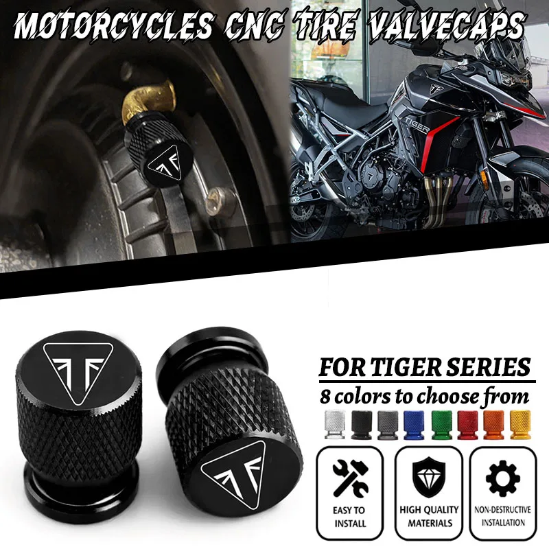 Motorcycle Accessories Airtight Cover For Trident 660 Tiger 900 1050 Triple 675 1050 Wheel Tire Valve Stem Caps Airtight Cover