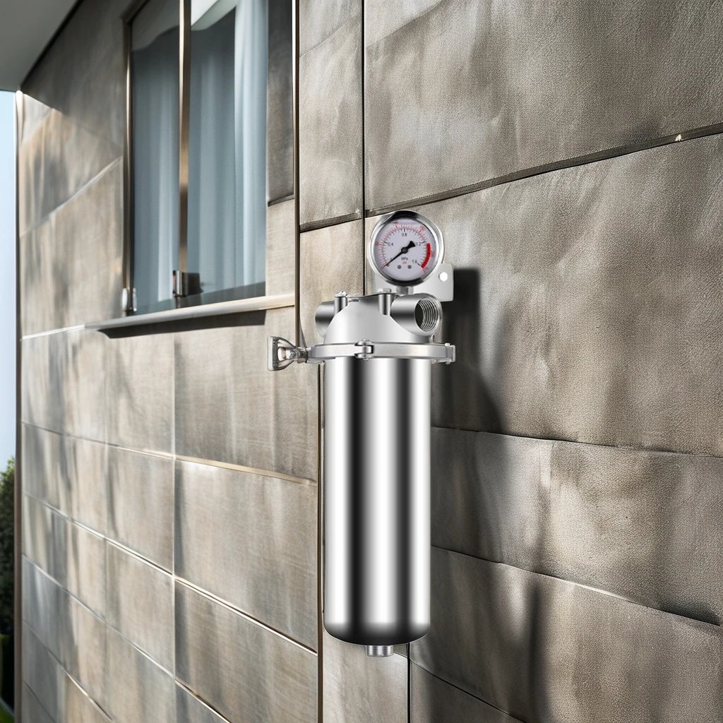 

40 Micron Stainless Steel Whole House Water Filter | Wall-Mounted Sediment Pre-Filter OEM/ODM