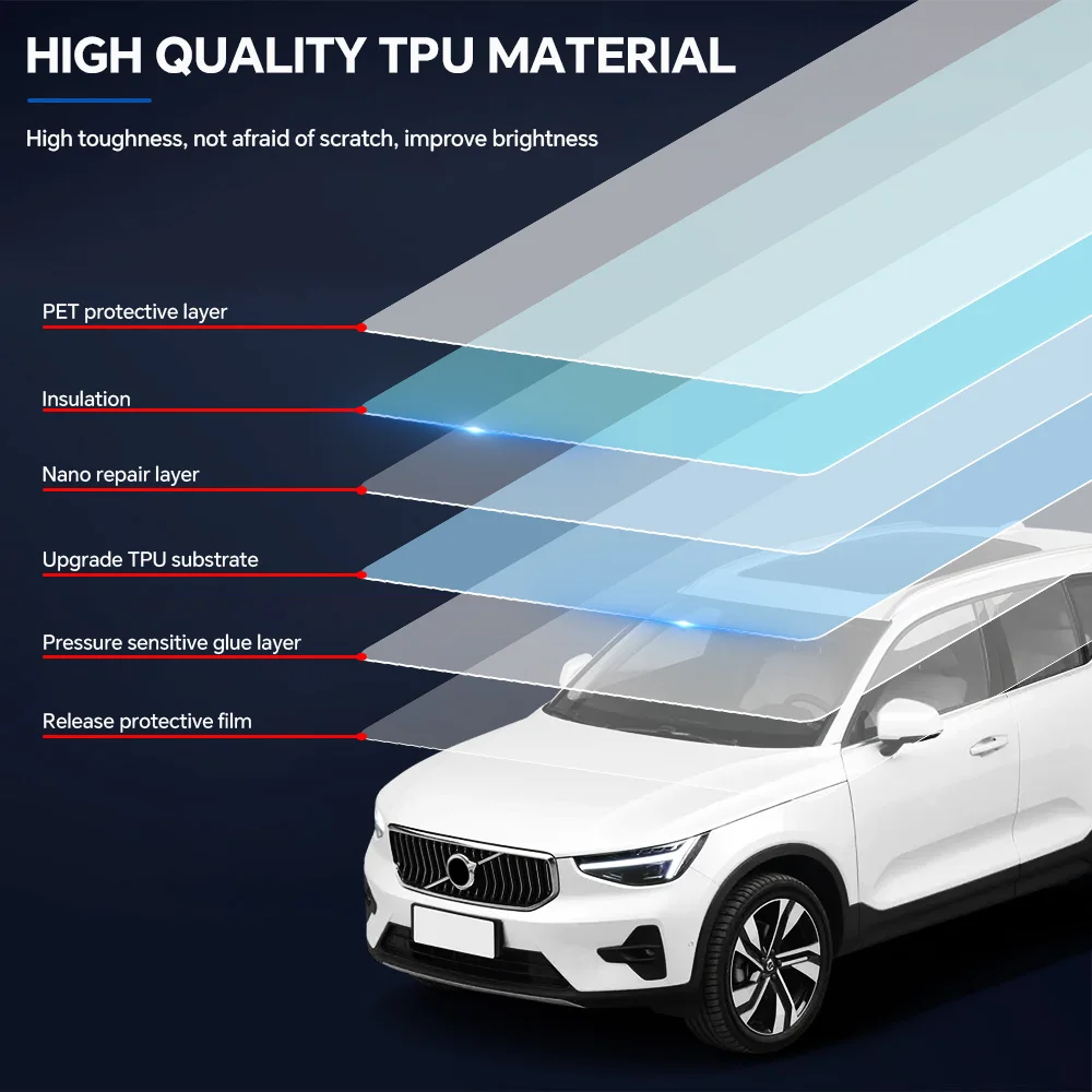 مخصص Precut ل فولفو XC40 إعادة شحن 2023-2024 طلاء السيارات طبقة حماية جسم السيارة بولي TPU شفافة المضادة للخدش اكسسوارات السيارات