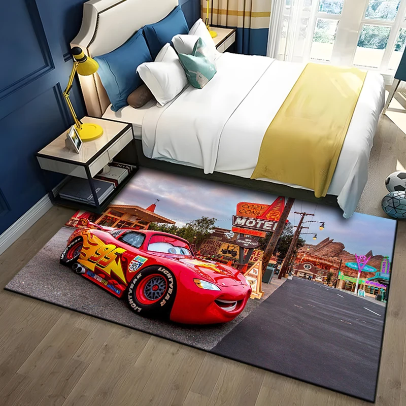 Disney Lightning McQueen Car Area Rugs Carpet for Home Living Room Children\'s Bedroom Sofa Doormat Kids Floor Mat Gift Potdemiel