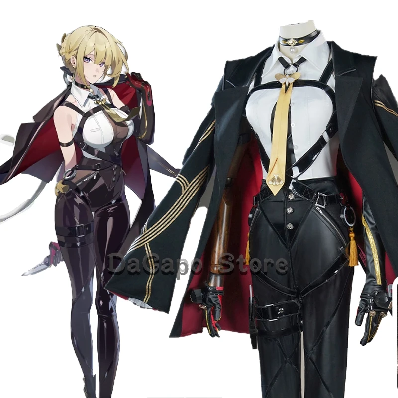 أزياء ZZZ Agent Evelyn التأثيرية شعر مستعار Chevalier Game Zenless Zone Zero ملابس موحدة للهالوين أنيمي بدلة نسائية للحفلات