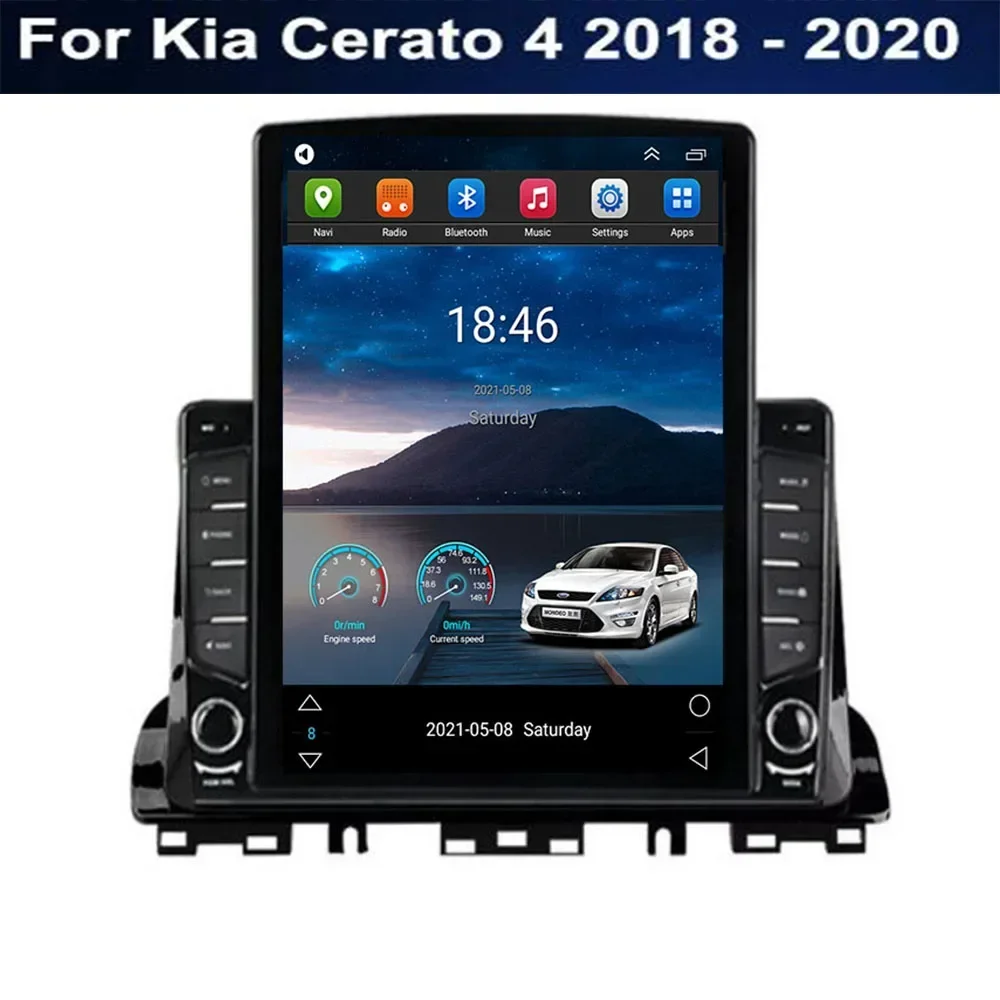 For Tesla Style 2Din Android 14 Car Radio For Kia Cerato 4 2018 - 2030 Multimedia Video Player GPS Stereo Carplay DSP RDS Camera