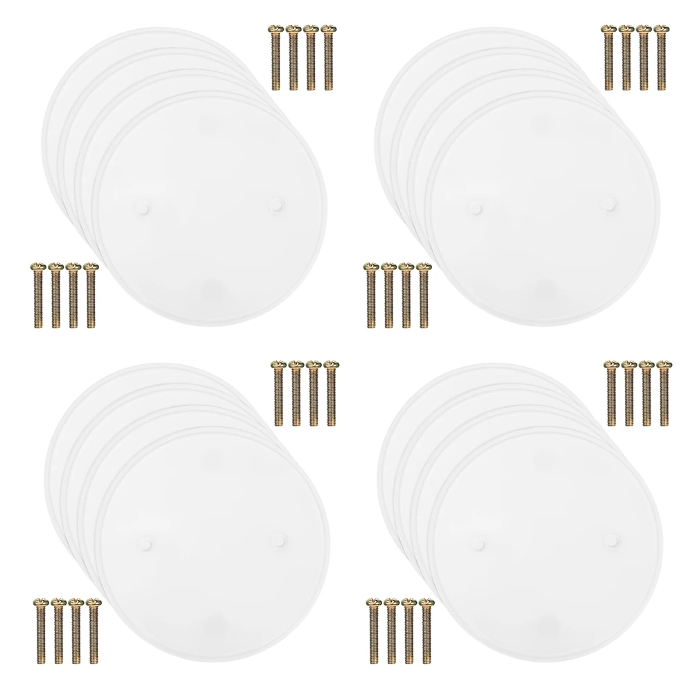 

20pcs Round Ceiling Blank Covers Electrical Panel Cover Plates Plastic Light Fixture Cover Replacement For Home Office Wiring