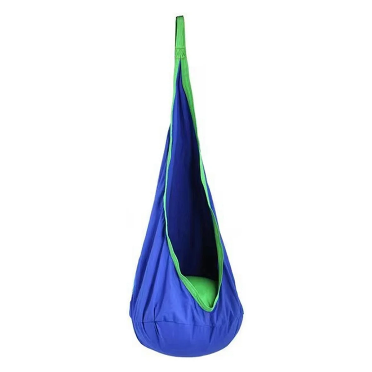 

A79I Hanging Chair Portable Parachute Cloth Swing Bed Indoor Courtyard Model with Inflatable Cushion Hanging Chair Blue