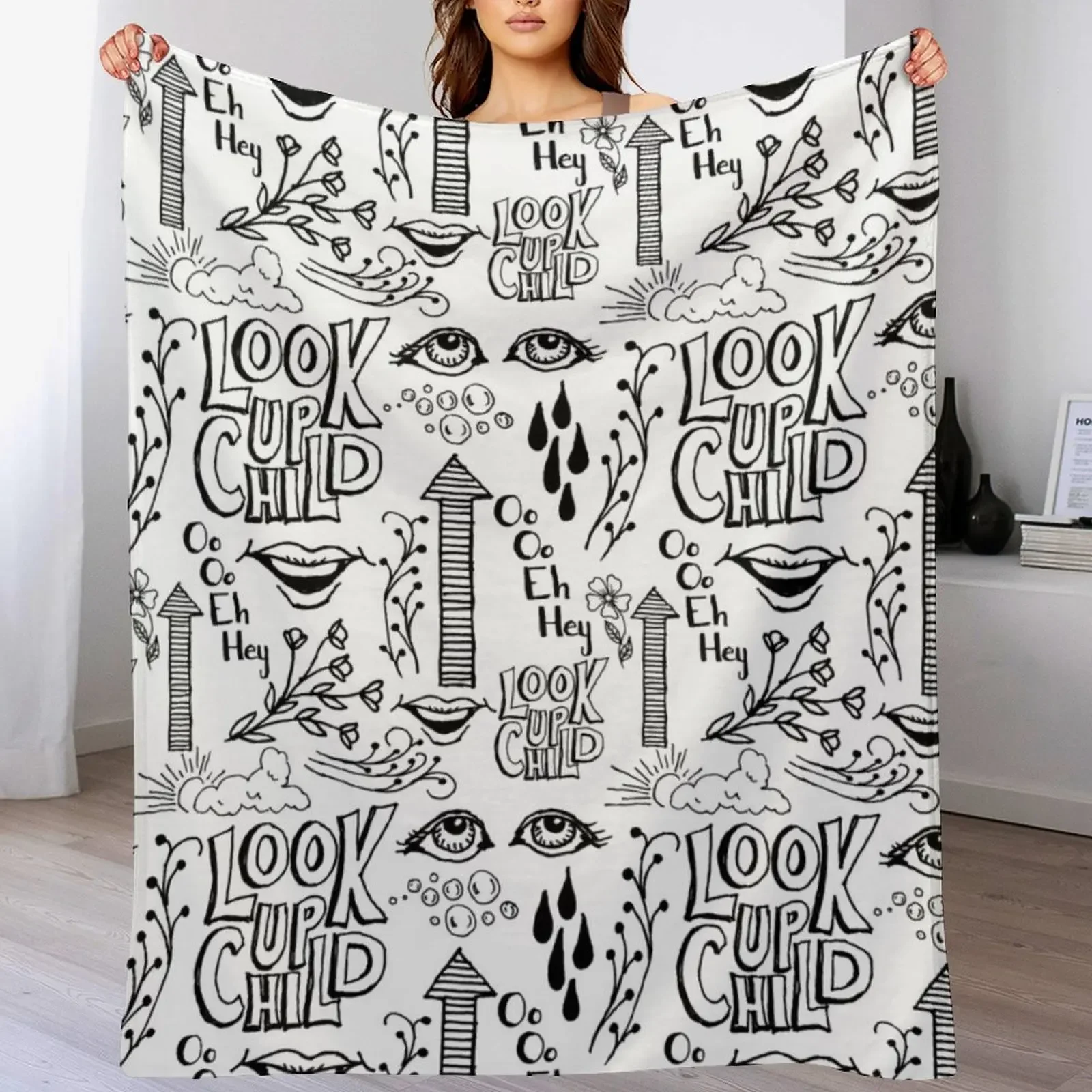

Look Up Throw Blanket Multi Use Warm Blanket for Living Room Bedroom