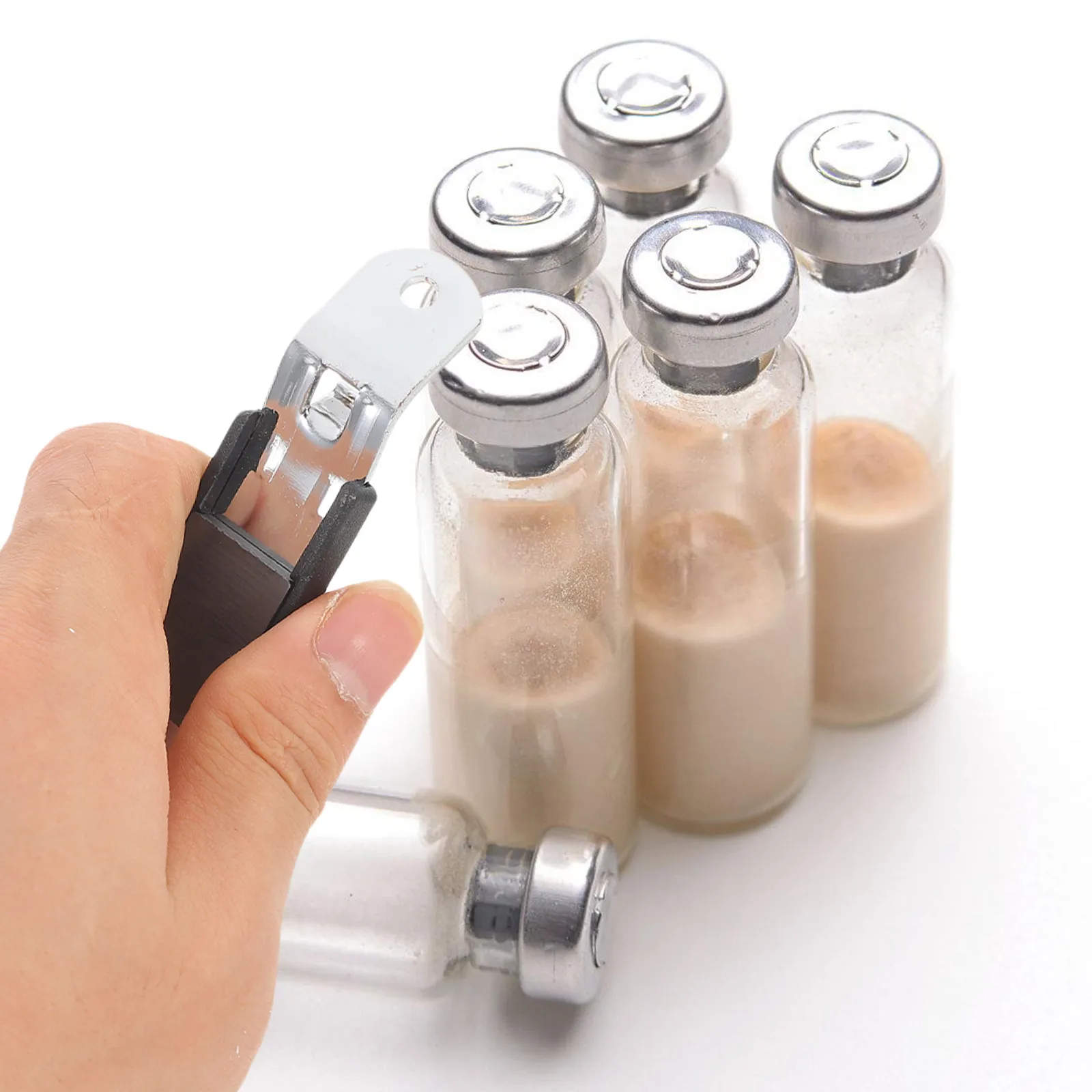 2Pcs Grade Stainless Steel Vial Breaker Small Lightweight Vial Opening Tool for Healthcare Professionals Nurse Supply