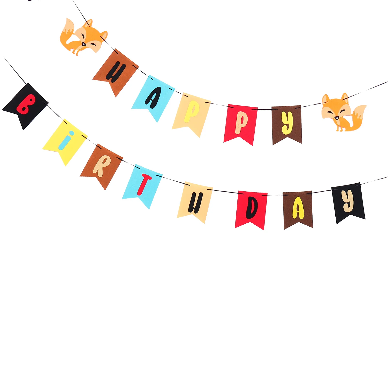 

Happy Birthday Banners Party Decoration Supplies Animal Cake Flag for Women