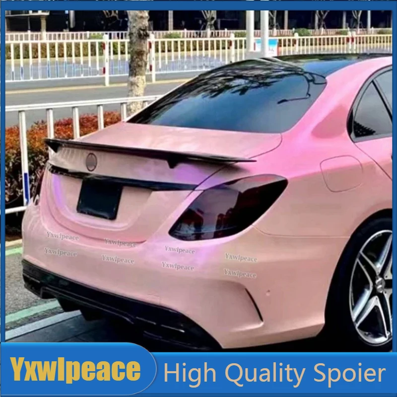 For Benz C-class W205 Spoiler 2015-2019 C180 200 260 300 C63 High Quality ABS Material Car Rear Trunk Spoiler Wing