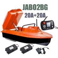 JABO2BG 20A Orange Li Battery Fishfinder Carp Led Light Fishing Sonar      Bait Boat GPS Autopilot for Sale