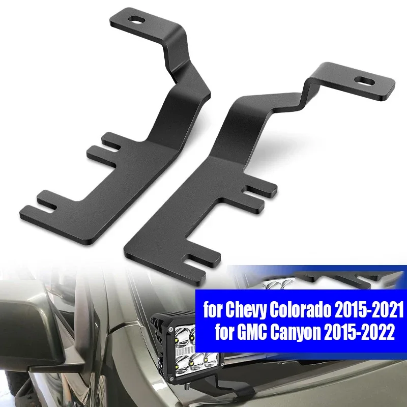 

A-pillar Hood Led Work Ditch Light Mount Bracket Pods Cube Lamp Holder for Chevy Colorado 2015-2021 for GMC Canyon 2015-2022