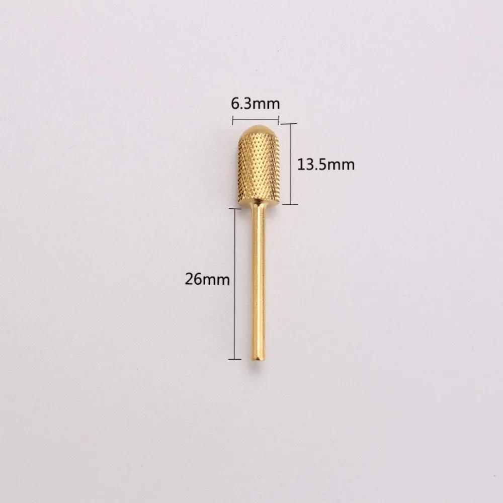 1 Piece Golden Carbide Nail Drill Bits Manicure Machine Accessory Ceramic Milling Cutters For Manicure Electric Dill Nail Files