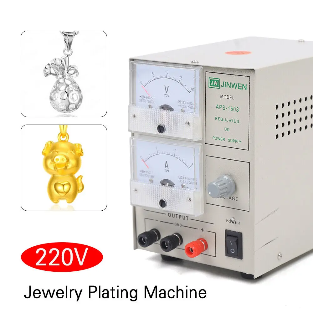 Jewelry Galvanizing Machine Jewelry Craft Kit Galvanizing Device Gold Plating Machine Jewelry Plater Electroplating Kit 110/220V