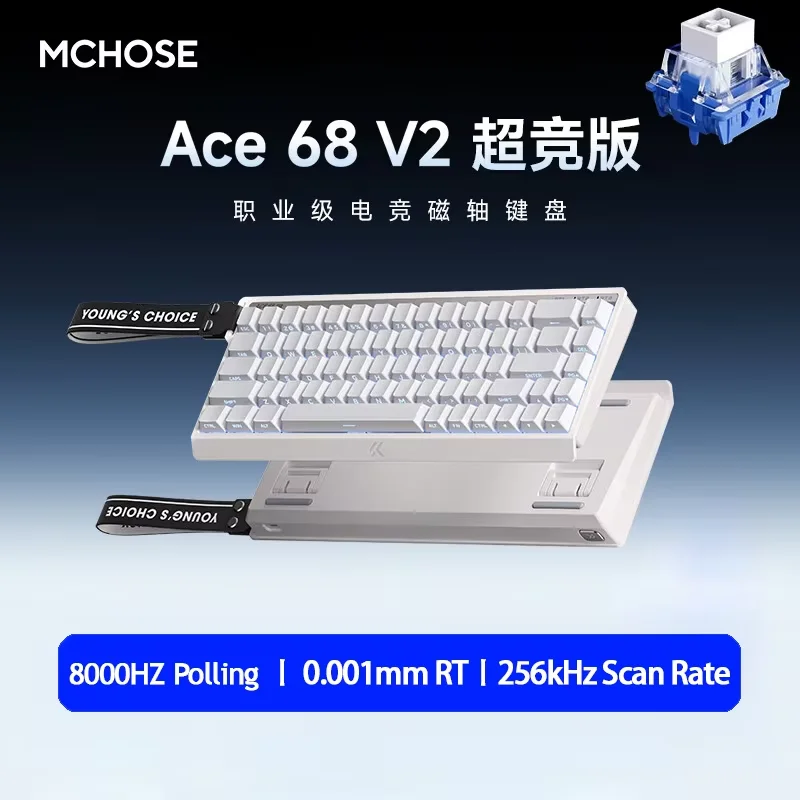 MCHOSE Ace 68 Hall Effect Magnetische Schakelaar Gaming Toetsenbord Topografische Keycaps Aangepaste TTC Uranus Magnetische Schakelaar eSports