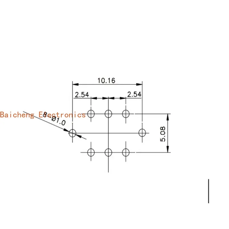 10PCS Light touch button with red and white lights, self-locking button switch with lock power supply, 8-pin circular