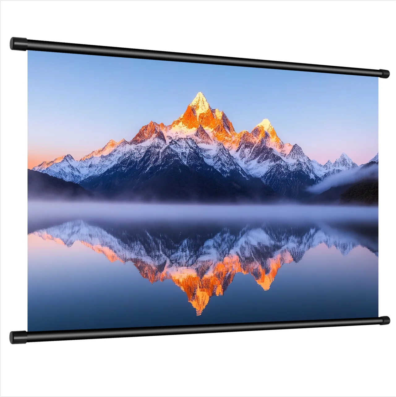شاشة عرض XIAOHUI مقاس 60 بوصة 16:9، مثبتة على الحائط خالية من الفتحات، منزلية مضادة للوهج