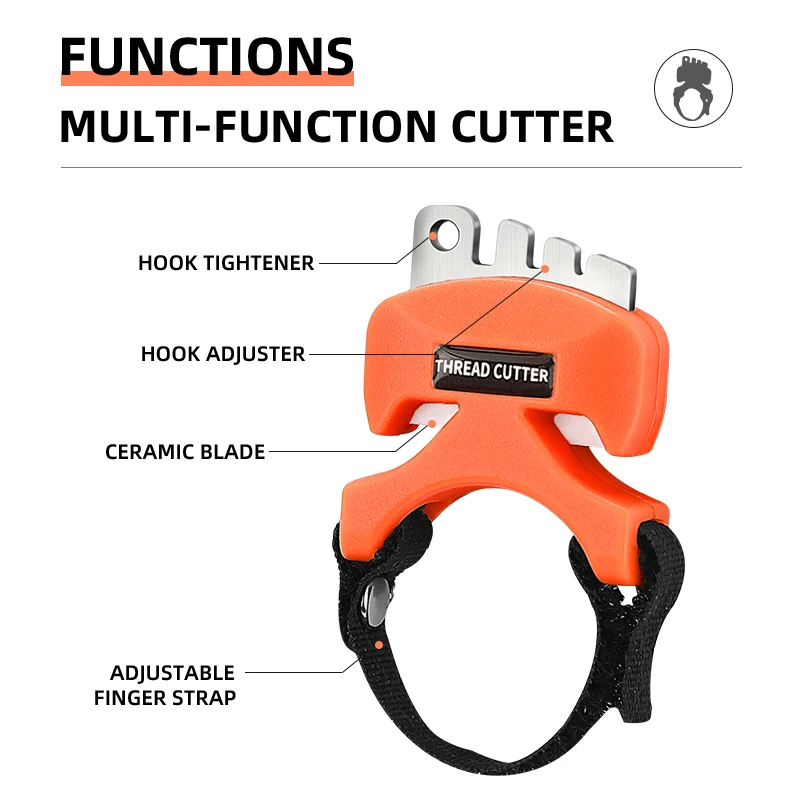 Multifunctional Ring Finger Cutting Tool  Ceramic Blade Ring Quick Fishing Line Cutter Split Ring Fishing Tools