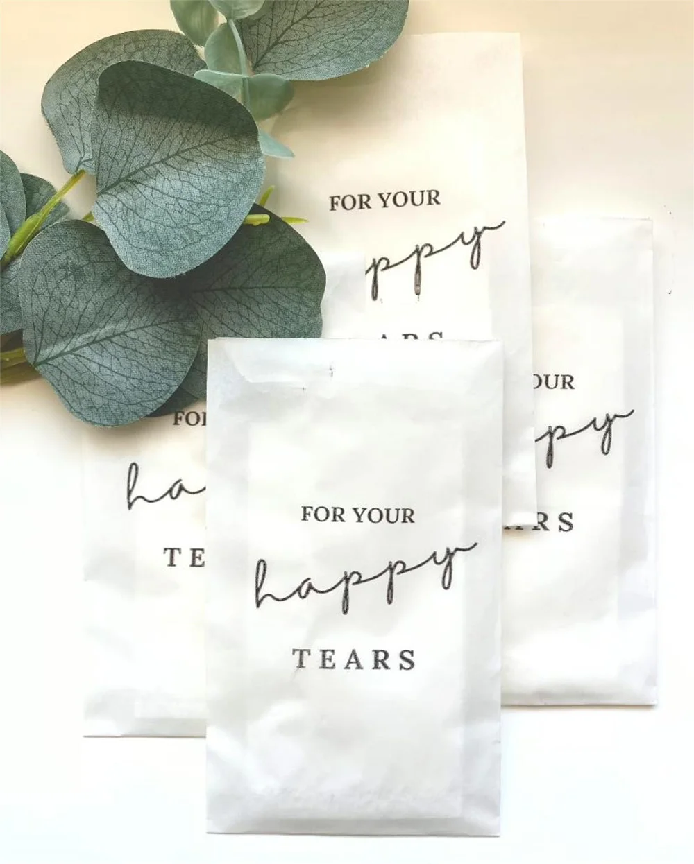 20pcs For Your Happy Tears Wedding Tissues, Tears of Joy Tissue Packets, Wedding Handkerchief, Wedding Party Favors for Guests