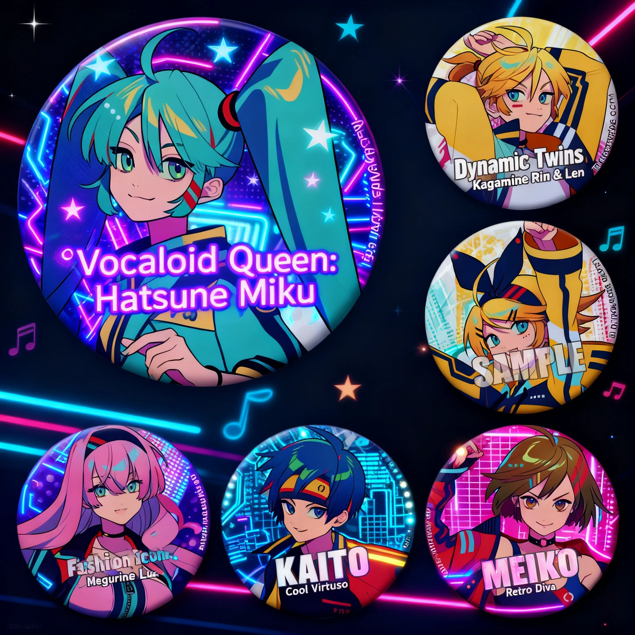 Pin de Anime Miku, Broche de Personajes de Anime Hatsune Miku, Kagamine Rin Len, Luka, Kaito, Meiko, Artículo Coleccionable para Fans