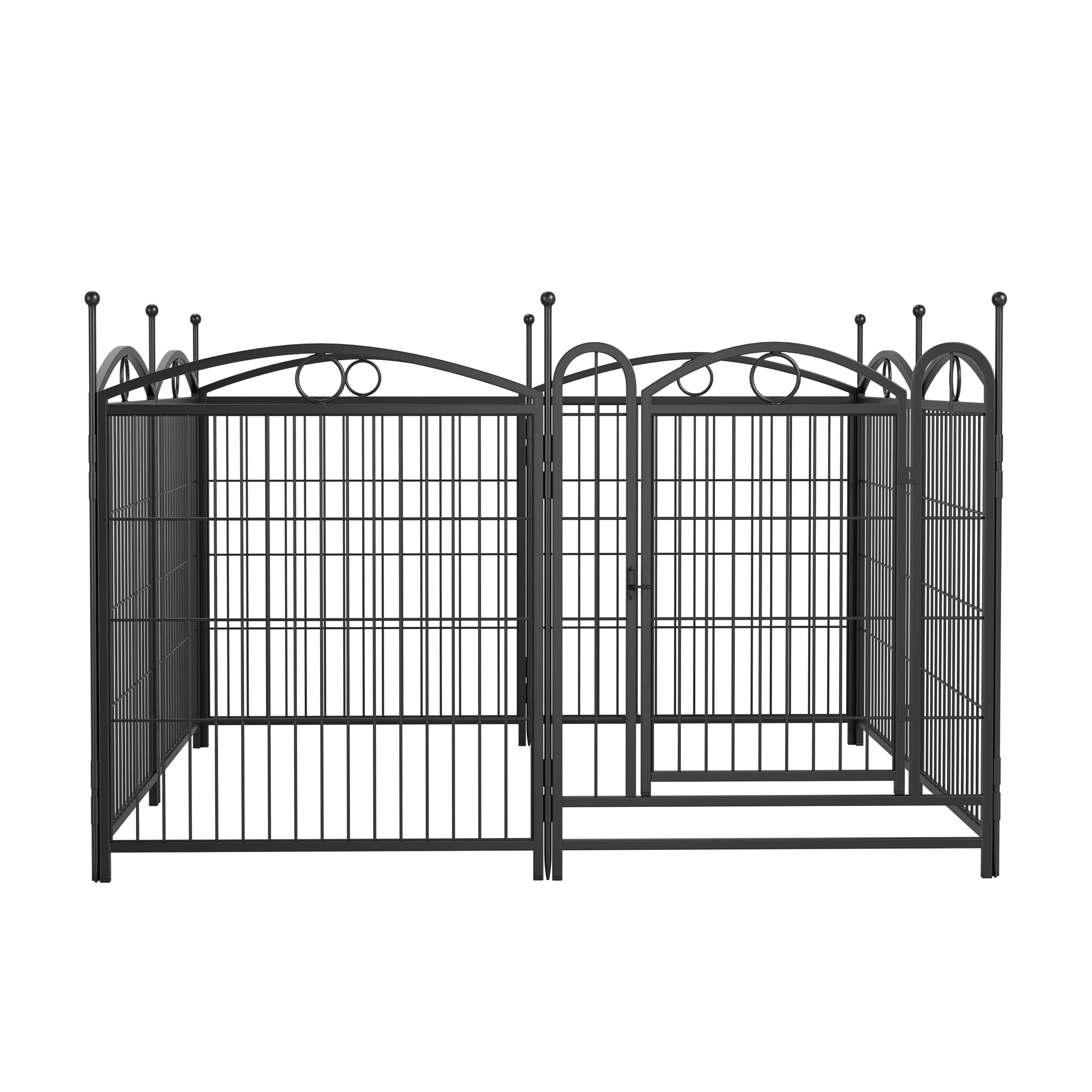 

Dog Playpen Indoor 32 inch 8 Panels Metal Dog Pen Pet Dog Fence Outdoor Exercise Pen with Doors, Heavy Duty Dog Fence Puppy Pen