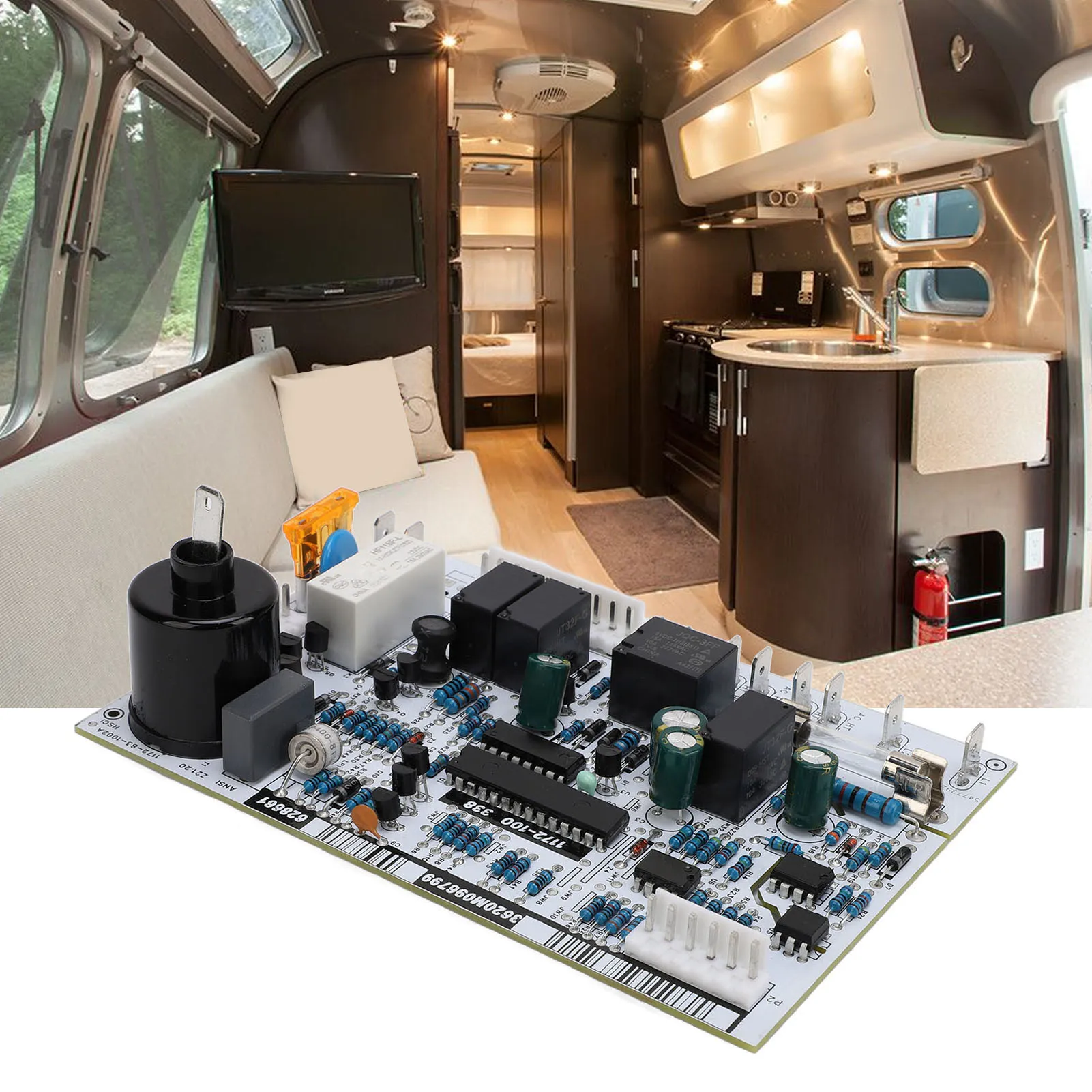 

Power Circuit Control Board Flame Retardant Easy Install 628661 Premium RV Refrigerator Power Board for N1095 1200 1210 Series