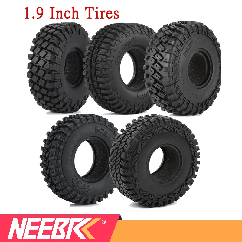 4 SZTUK 1,9-calowych gumowych opon do kół 100 mm 105 mm 115 mm 120 mm do 1:10 RC Rock Crawler SCX10 90046 D90 TF2 Traxxas TRX-4