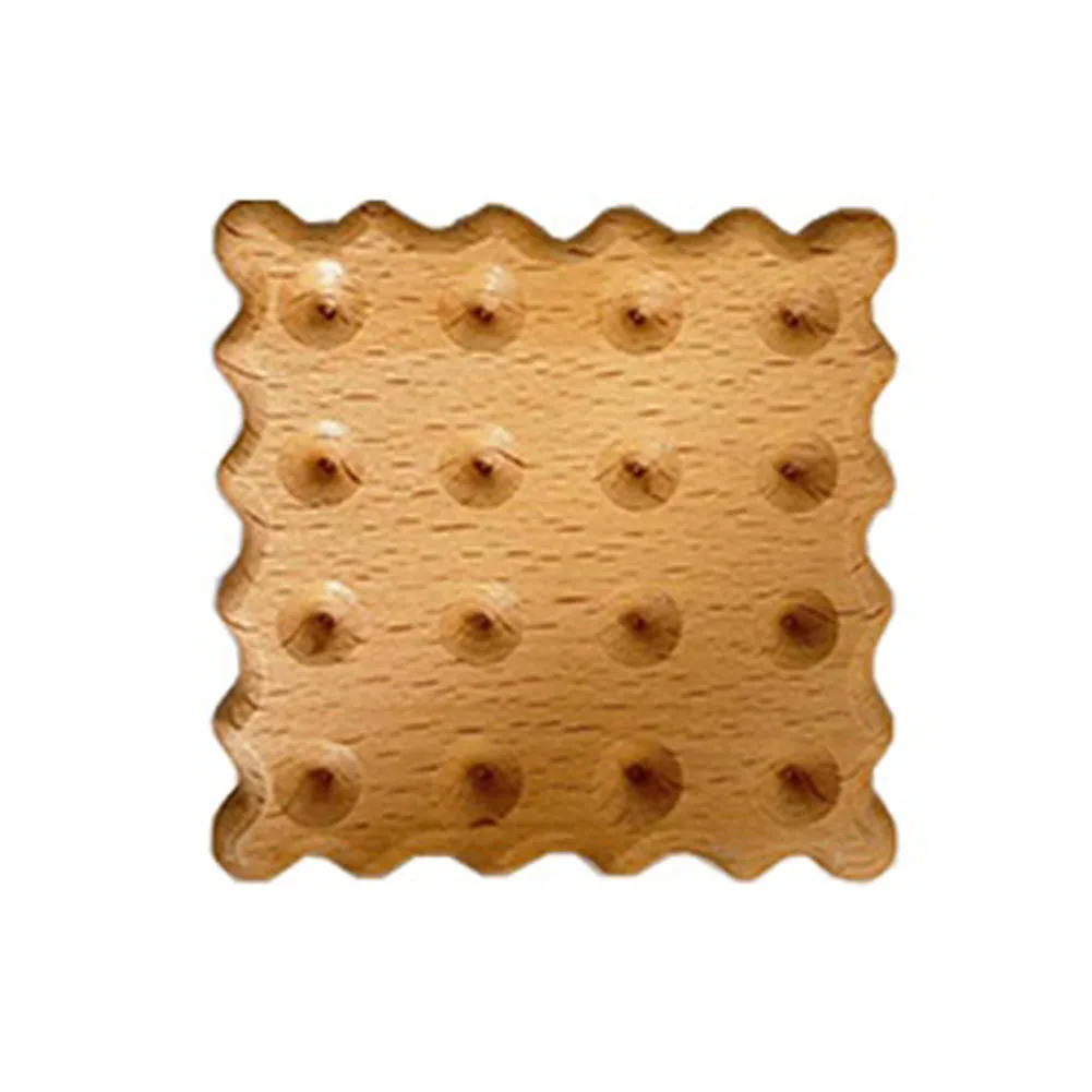 Insulation Pad Coaster Home Modern Homeowners Cute Biscuit Shaped Professional Finish Smooth Solid Wood Design