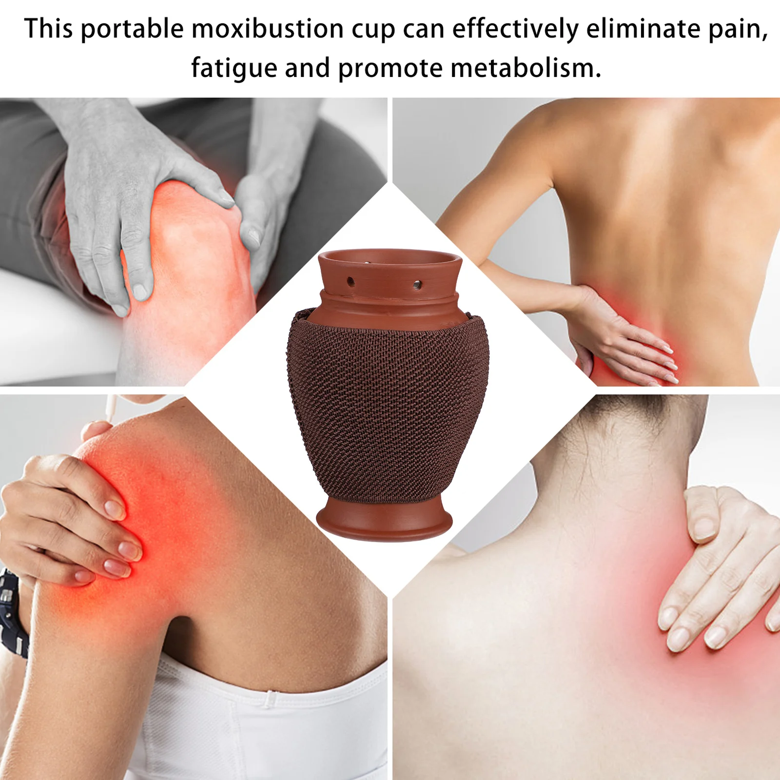 

1Pcs Moxibustion Can Premium Portable Moxa Burner for Neck Shoulder Pain Relief Smokeless Moxa Massage Device with Anti Ash Net