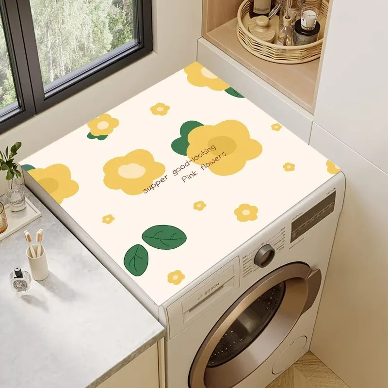 Diatom mud drum washing machine cover pad, water absorption, sun protection and dust cover