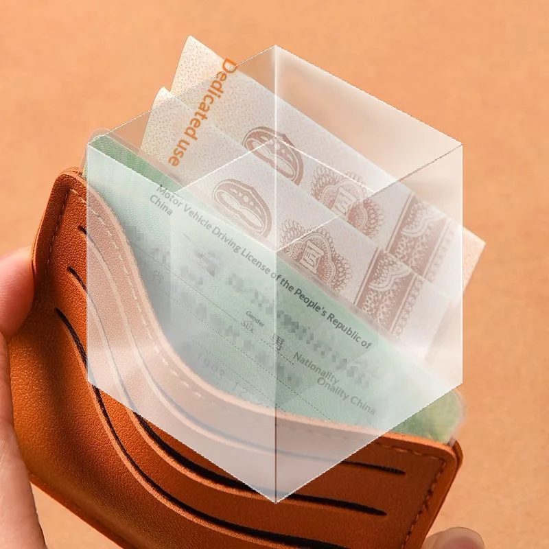 Travel Wallet Slim - 1 stuks slanke lederen creditcardhouder met