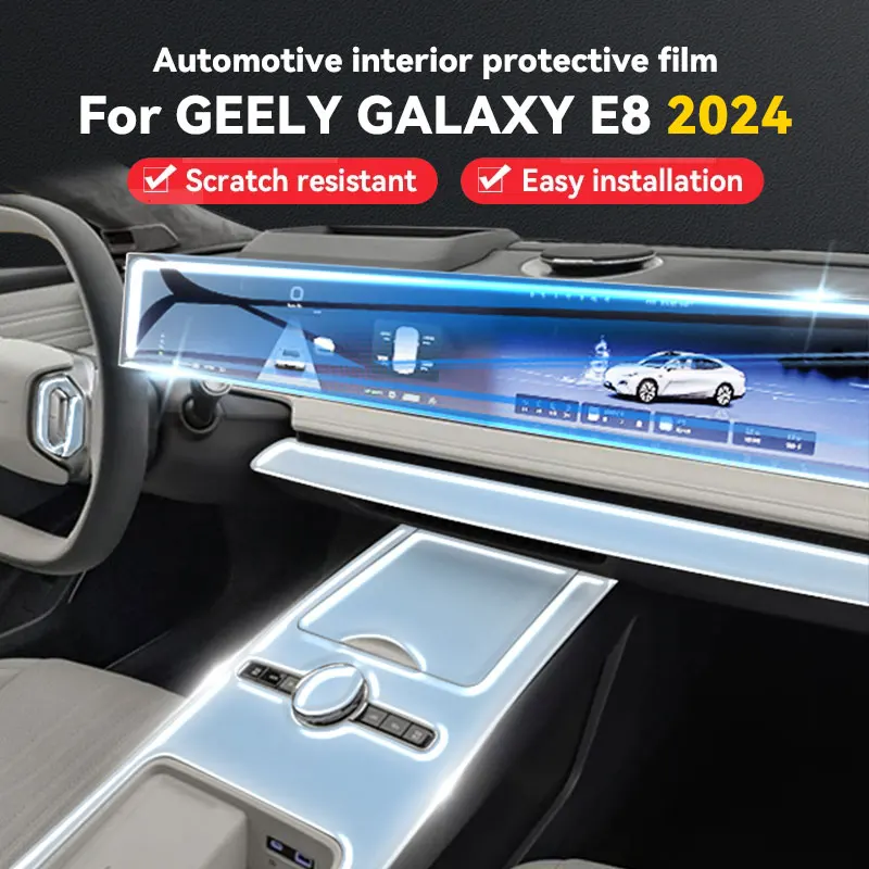 

For GEELY GALAXY E8 2024 Car Gearbox Panel Film Dashboard Protective Sticker Interior Anti-Scratch Film Accessories