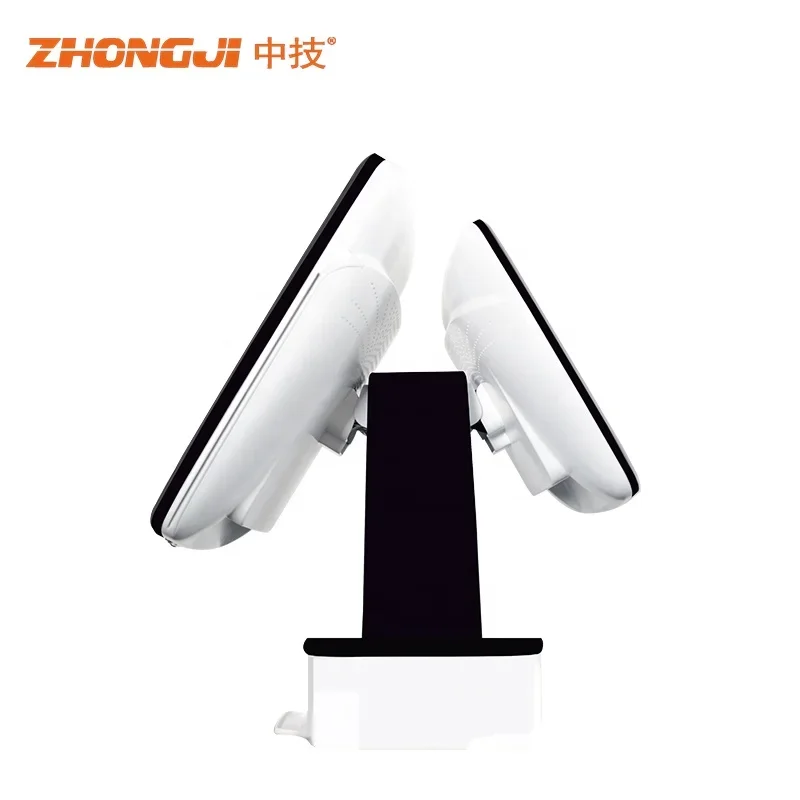 ZHONGJI tpv sale All in One Double Screen POS 15\'\' LCD Display Touch termin Pos System Cash Register Terminal with 58mm Printer
