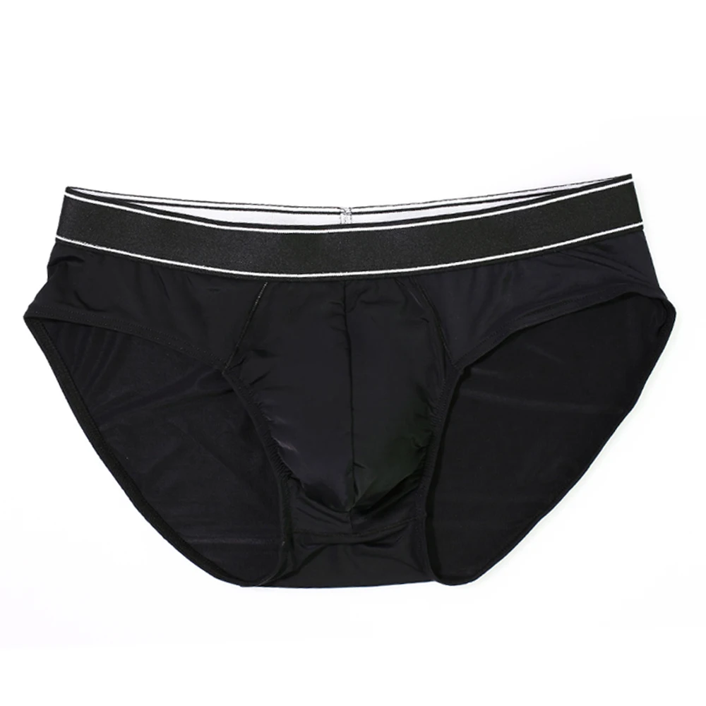 All Seasons Fashion Men Briefs Underwear Bikini Youth Brief Ice Silk Low Waist L~3XL All Seasons Slimming Sports