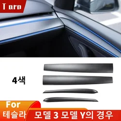 For Model 3 Model Y 2019-2024 Dashboard Cover and Door Trim Panel Dash Trim Compatible with Tesla Model Y 2024 Model 3 2023