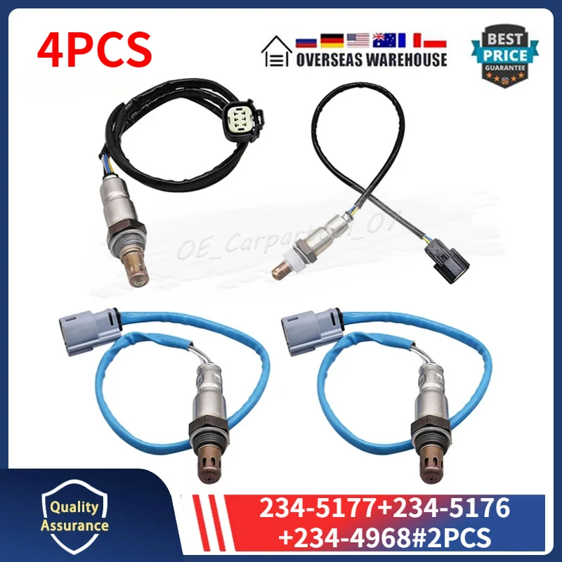 234-5177 234-5176 234-4968 Oxygen O2 Sensor 4PCS For 2015 2016 2017 Ford F-150 5.0L FL3Z9F472B FL3Z9F472A FL3Z9G444B FL3Z9G444D