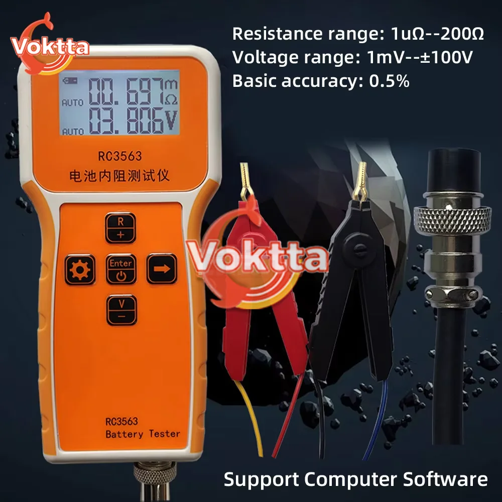 Sonda de alta gama RC3563, Detector de resistencia interna de alta precisión, probador de batería de coche de litio ácido, CA de cuatro cables verdaderos